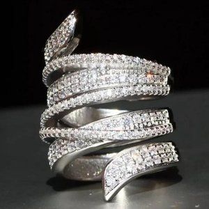 NEW 925 STERLING SILVER DIAMOND RING